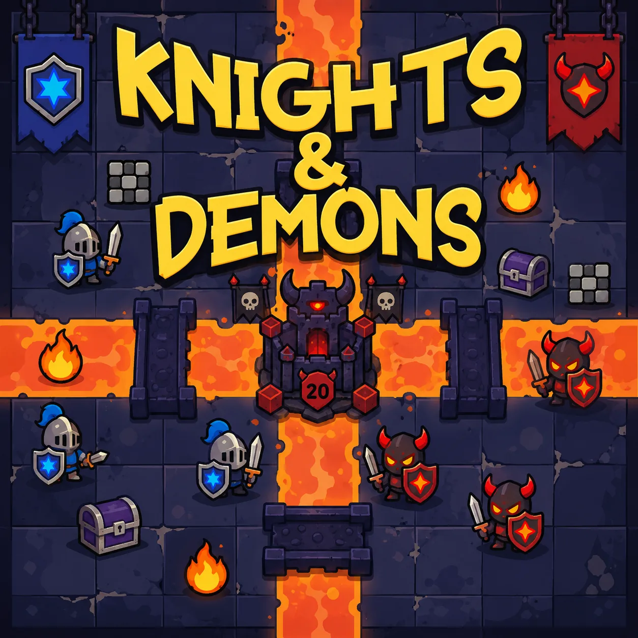 Demons & Knights — grid-based strategy board